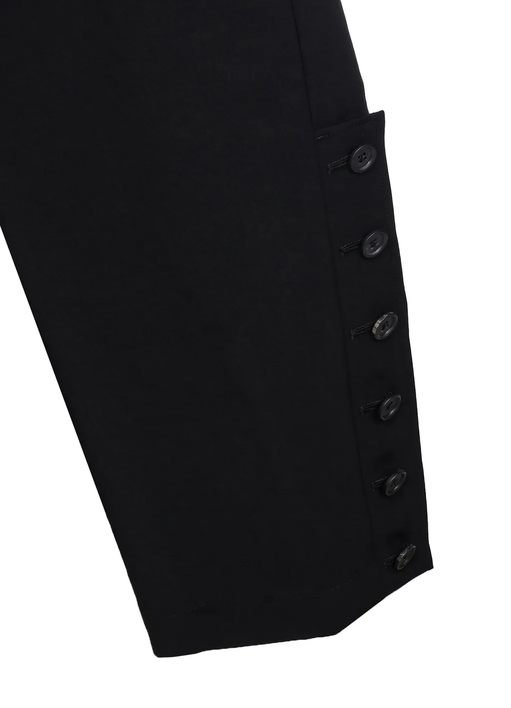 Crepe De Chine Button-Slit Pants
