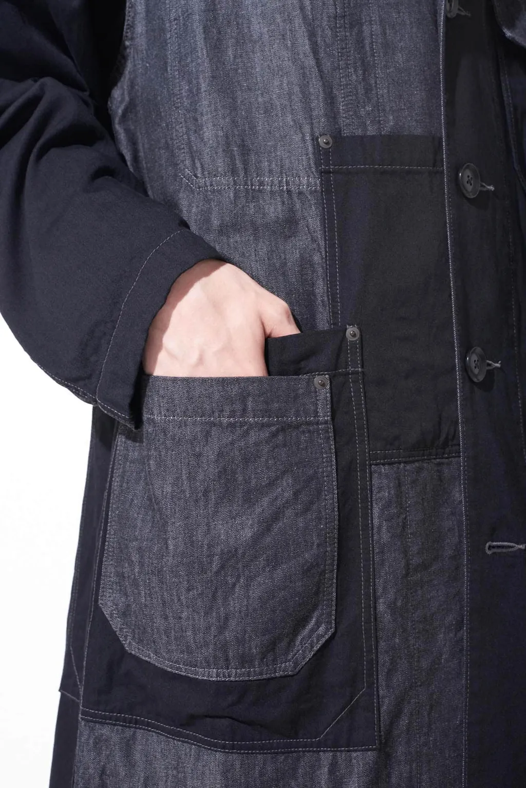 7Oz Denim Crazy Patchwork Shop Coat