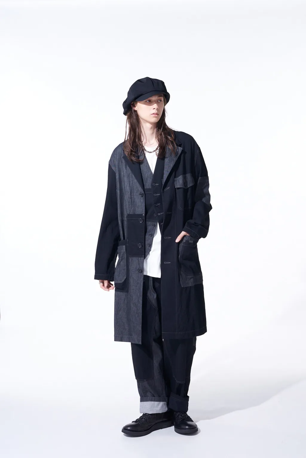 7Oz Denim Crazy Patchwork Shop Coat