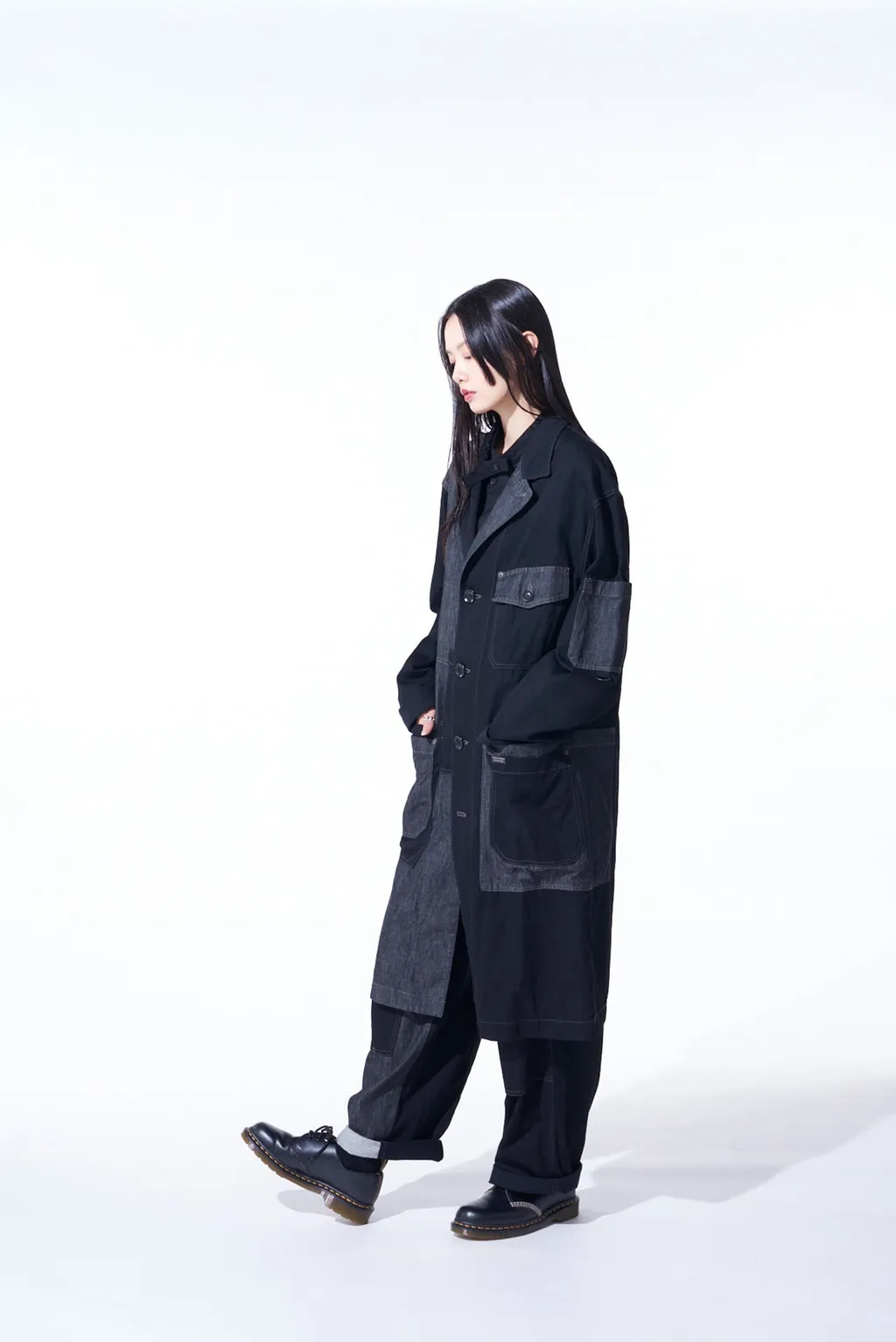 7Oz Denim Crazy Patchwork Shop Coat