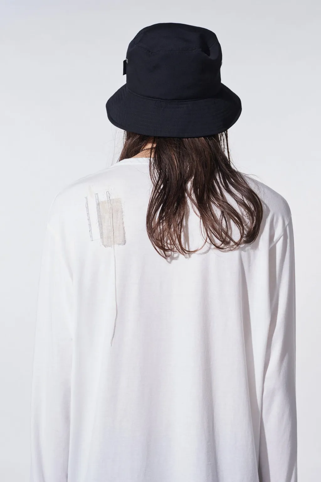 Soft Jersey Applique Side Slit Long-Sleeved T-Shirt Boro