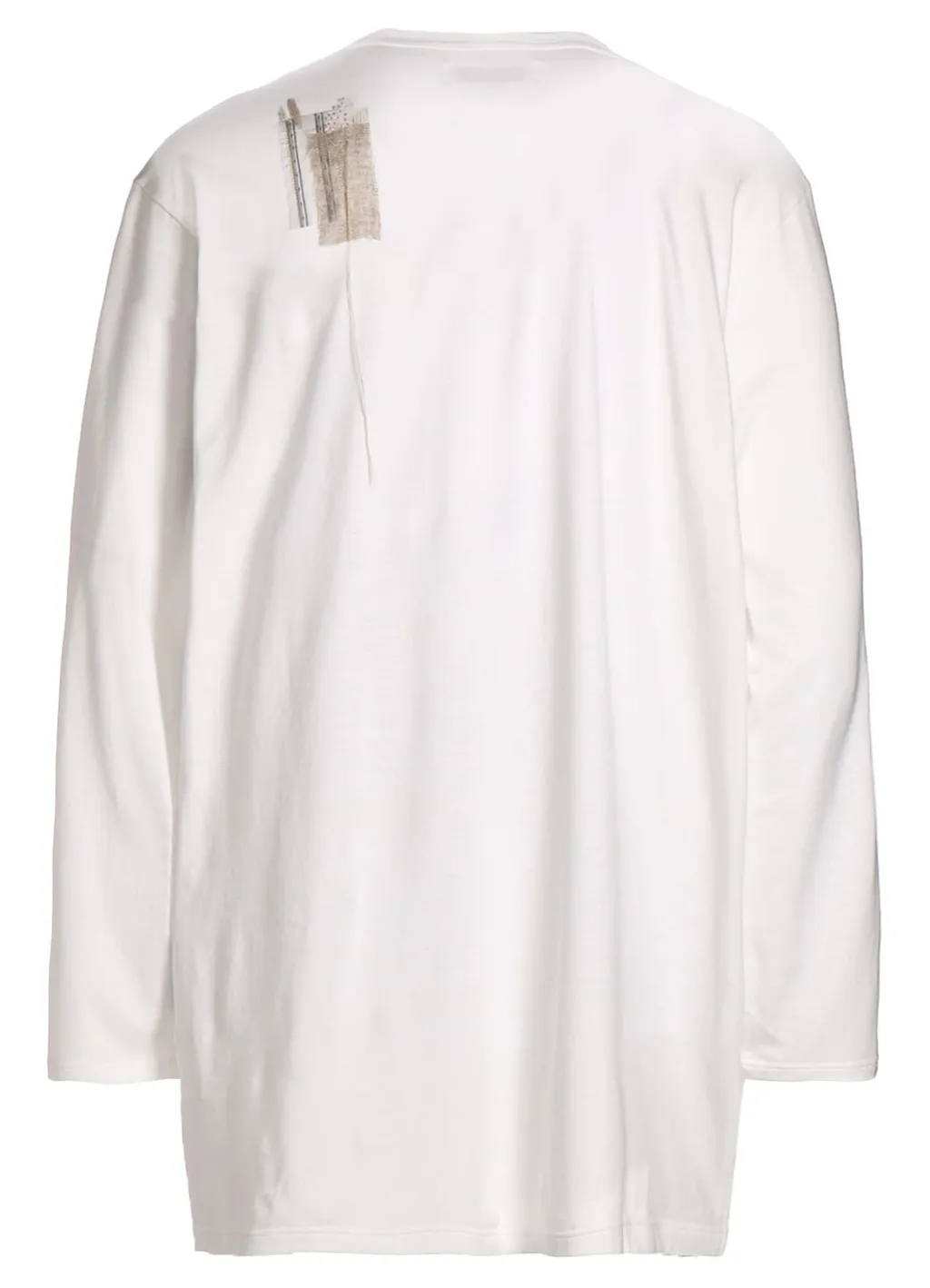 Soft Jersey Applique Side Slit Long-Sleeved T-Shirt Boro
