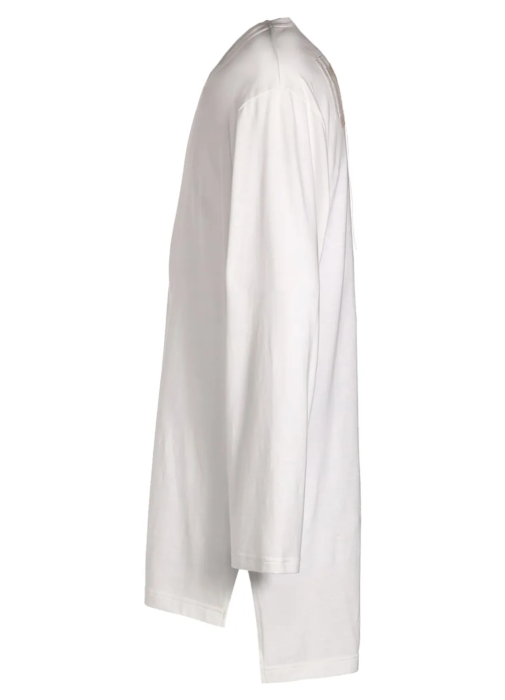 Soft Jersey Applique Side Slit Long-Sleeved T-Shirt Boro