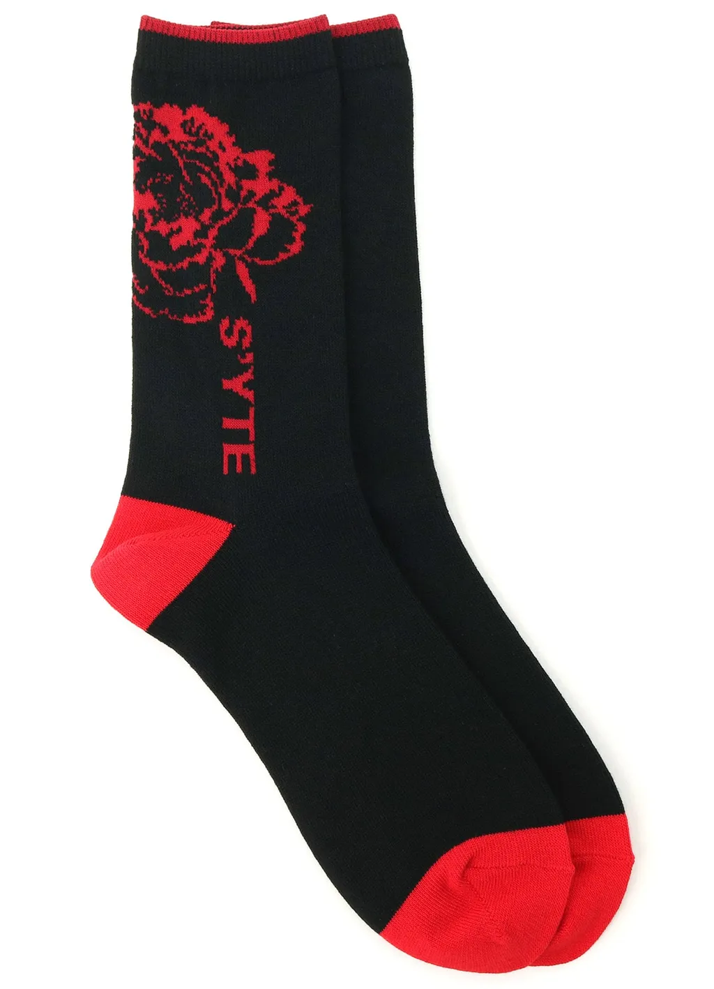 Cotton Plain Stitch Floral Socks