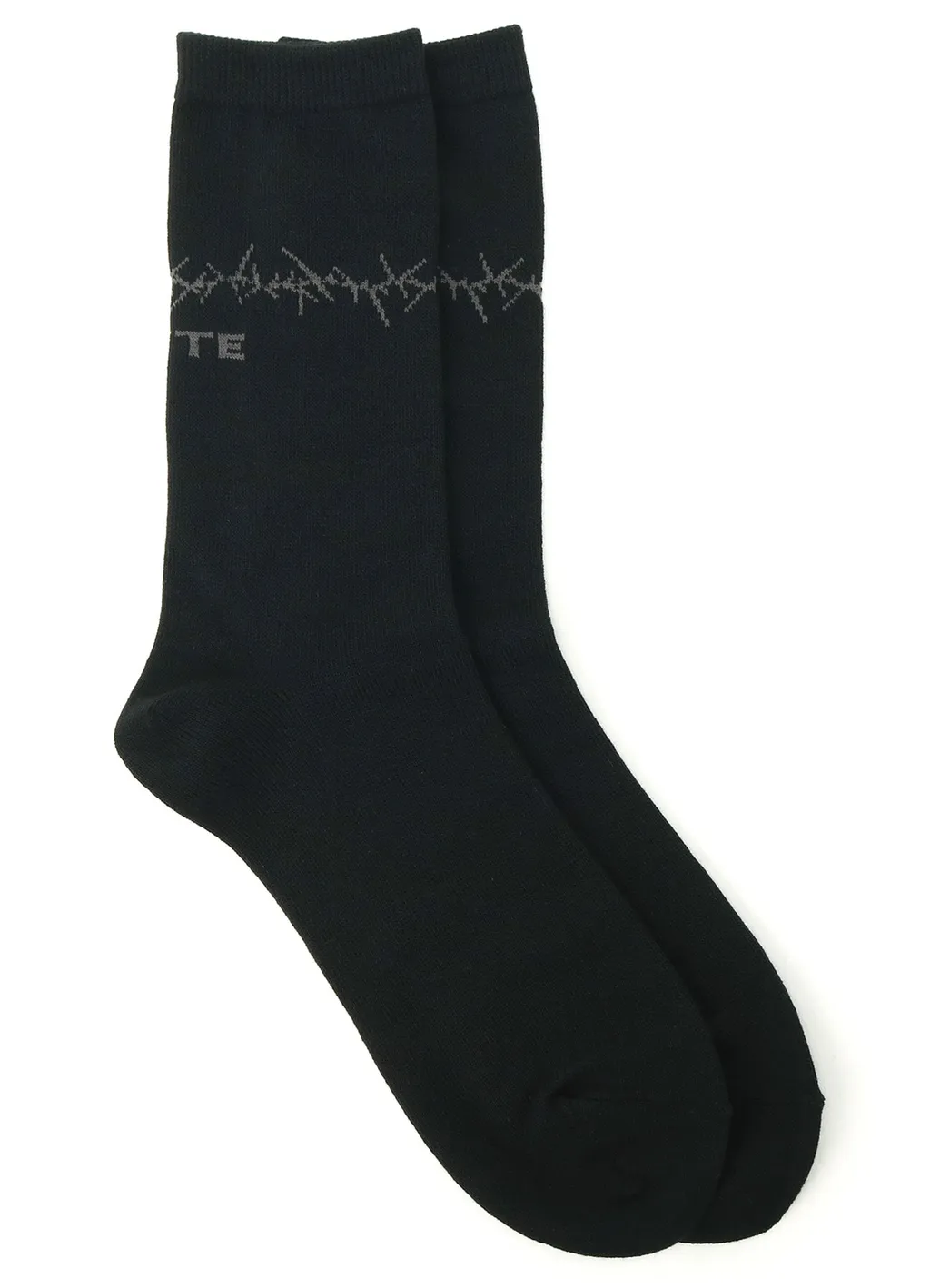 Cotton Plain Stitch Thorny Pattern Socks