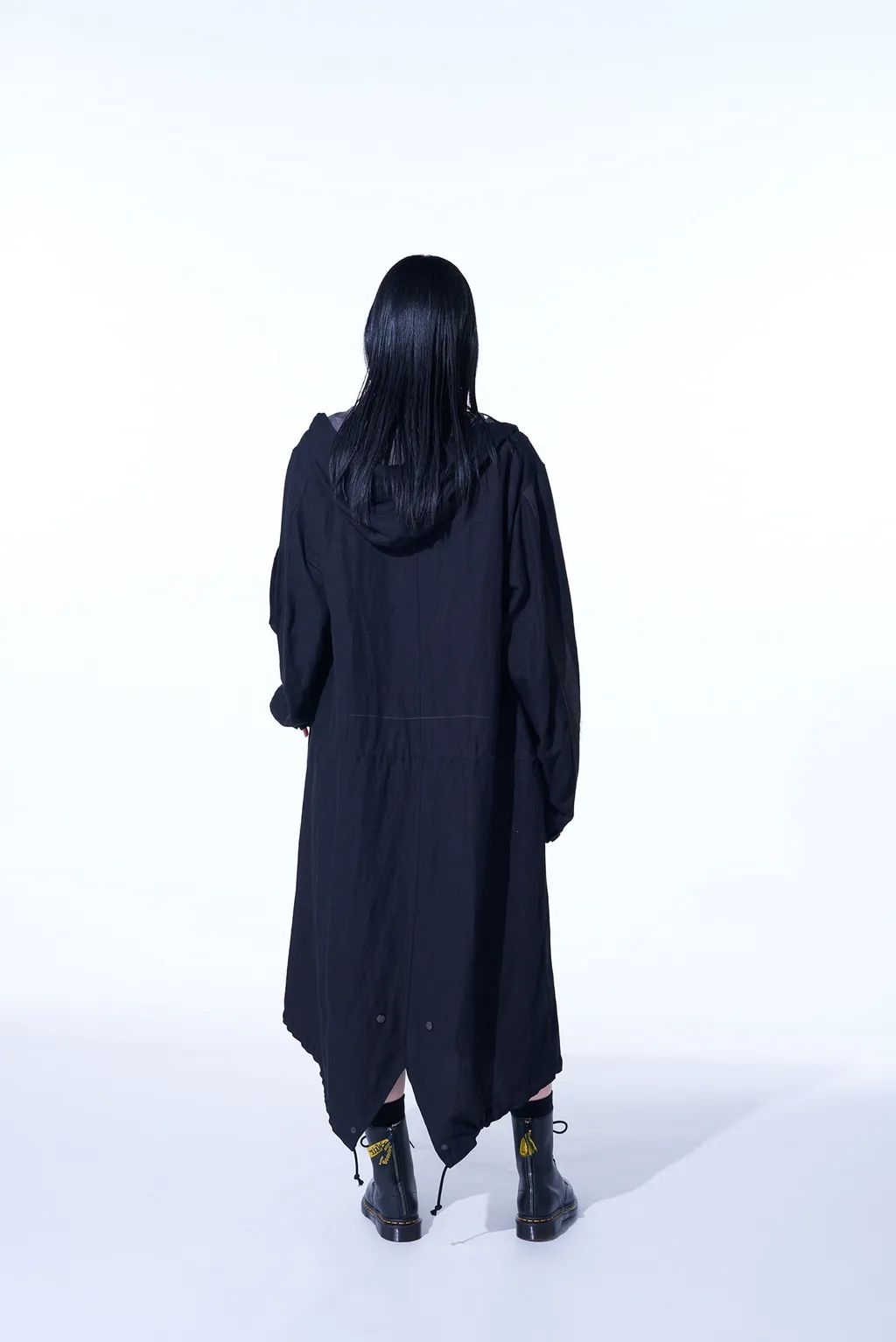 Bio-Washed Dual Fabric Mods Coat With Cut-Out Design