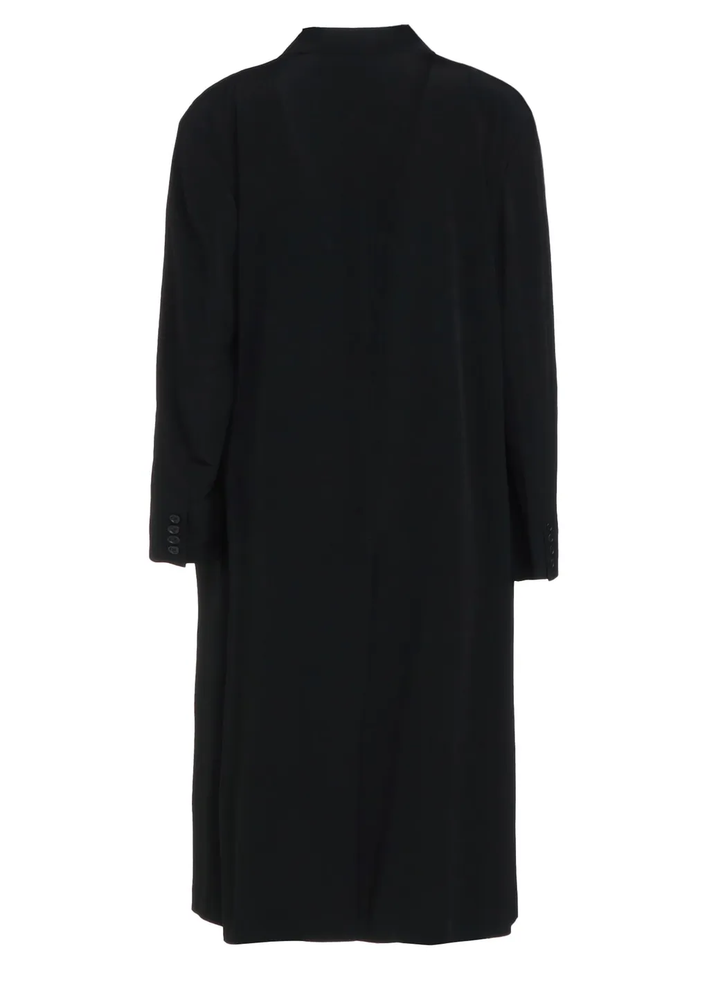 Crepe De Chine Oversized Notched Lapel Long Jacket