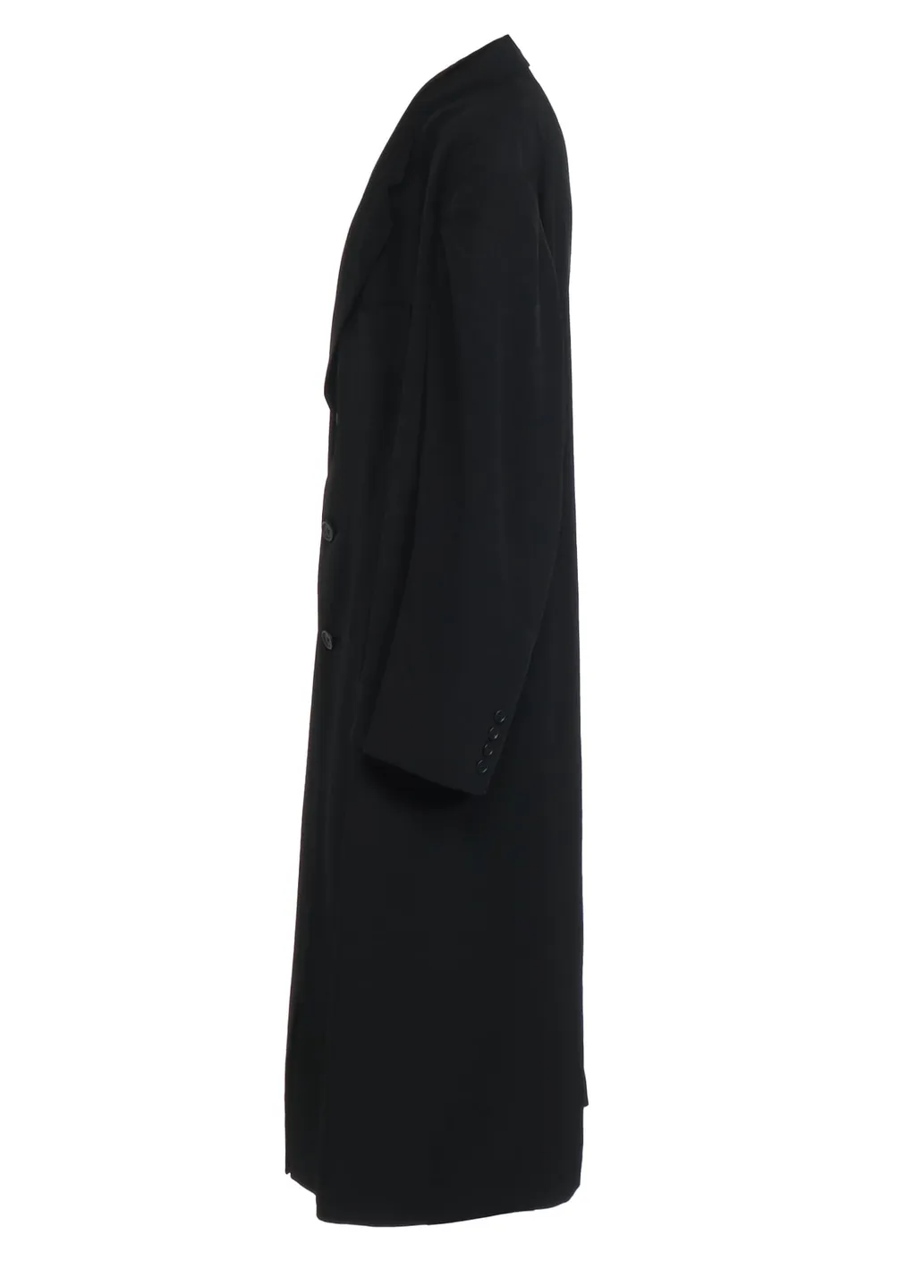 Crepe De Chine Oversized Notched Lapel Long Jacket