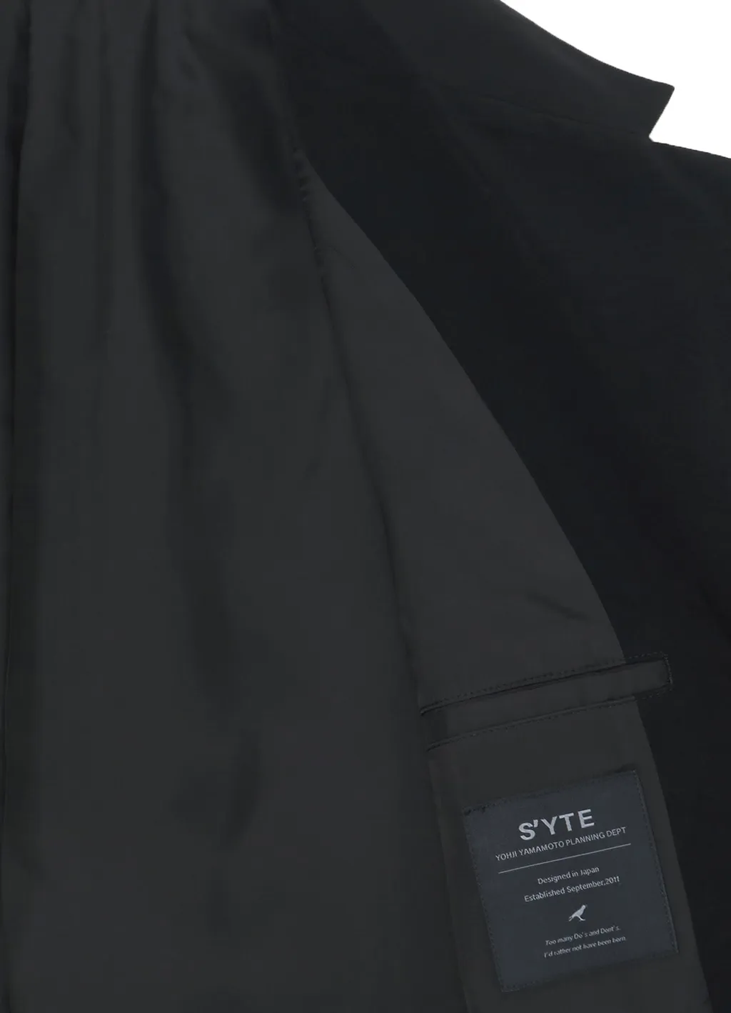 Crepe De Chine Oversized Notched Lapel Long Jacket
