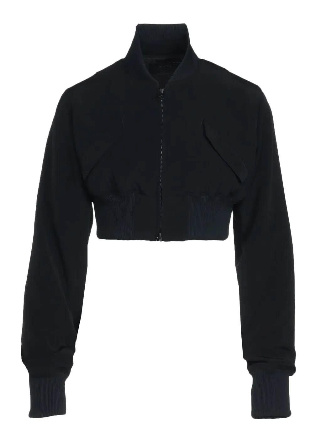 Crepe De Chine Cropped Bomber Jacket