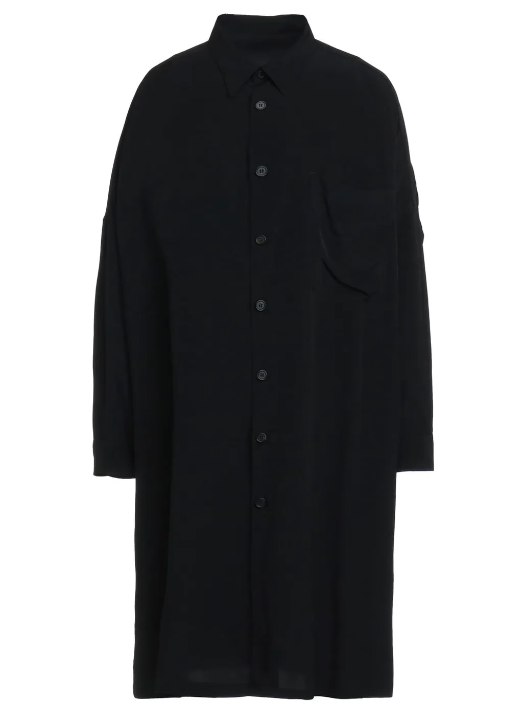 Crepe De Chine Back Yoke Zip Coat
