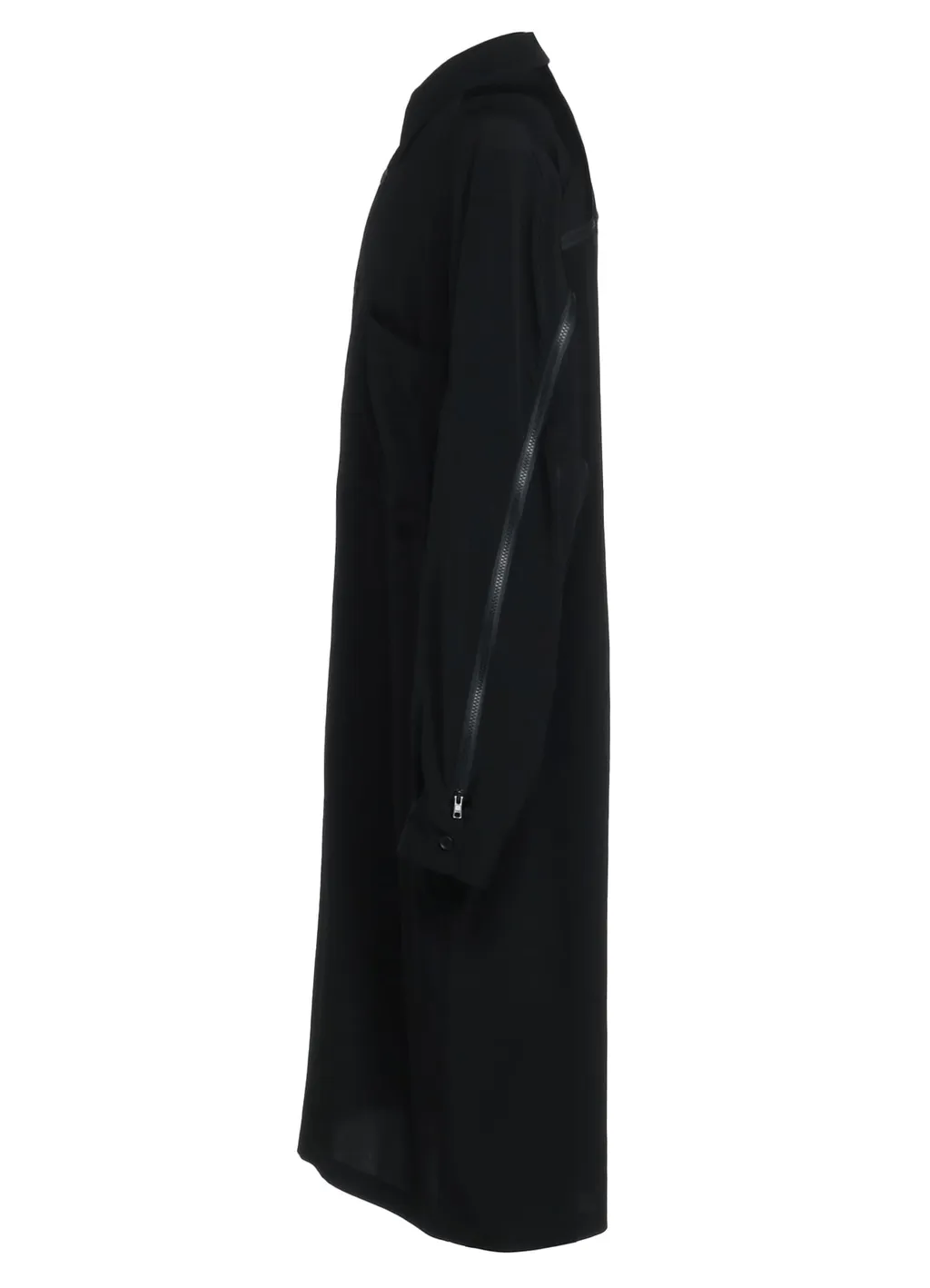 Crepe De Chine Back Yoke Zip Coat