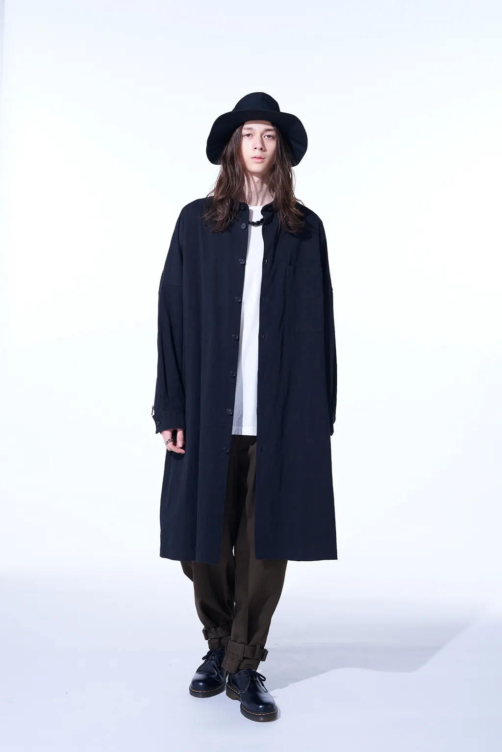 Cotton/Hemp Twill Back Yoke Zip Coat