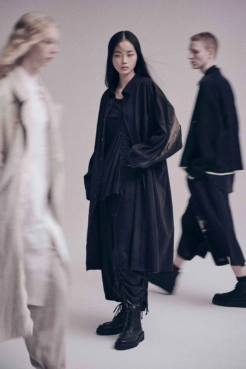 Cotton/Hemp Twill Back Yoke Zip Coat