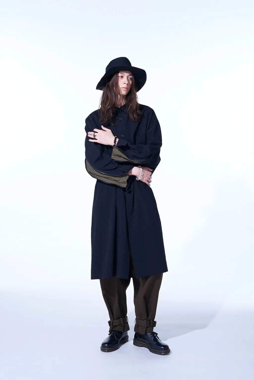 Cotton/Hemp Twill Back Yoke Zip Coat