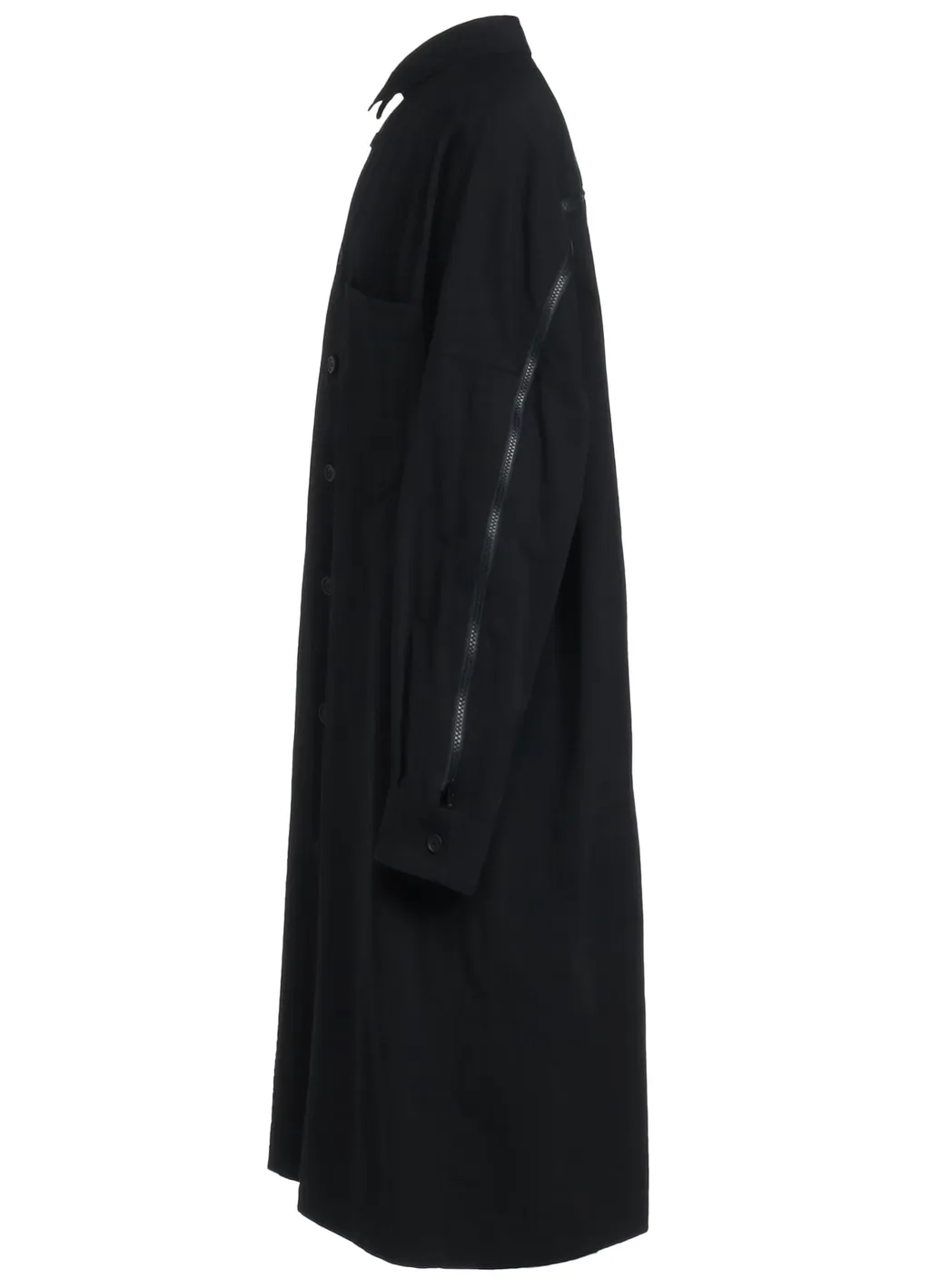 Cotton/Hemp Twill Back Yoke Zip Coat