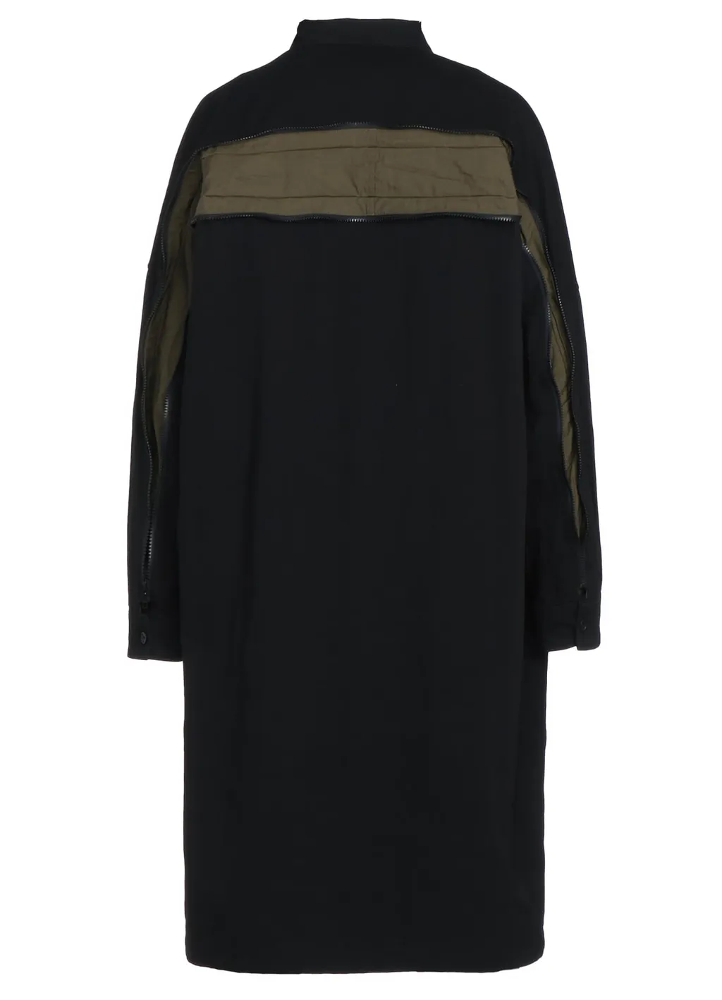 Cotton/Hemp Twill Back Yoke Zip Coat