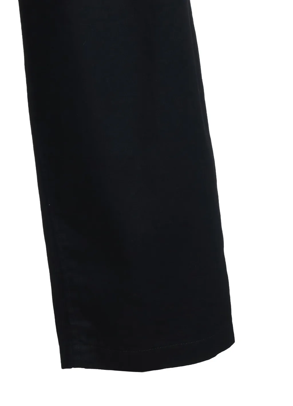 Cotton Twill 3-Tuck Wide Trousers With Side Stripes