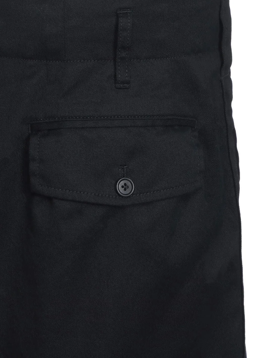 Cotton Twill 3-Tuck Wide Trousers With Side Stripes