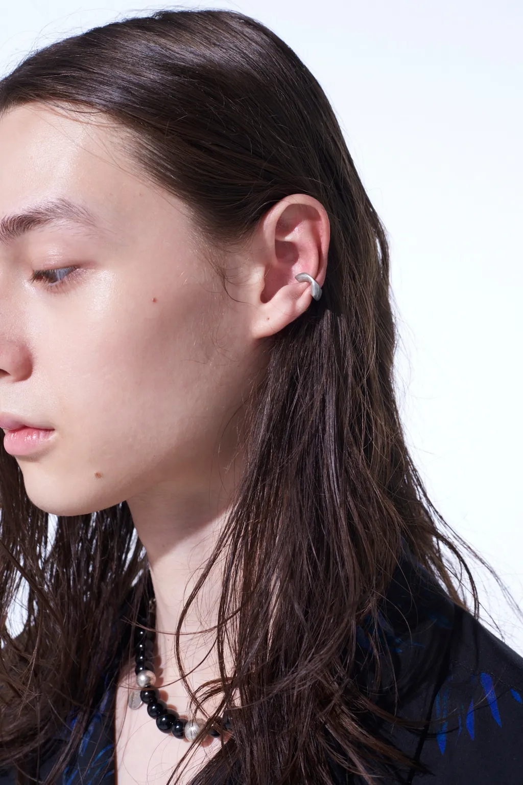Brass Curved Chain Ear Cuff