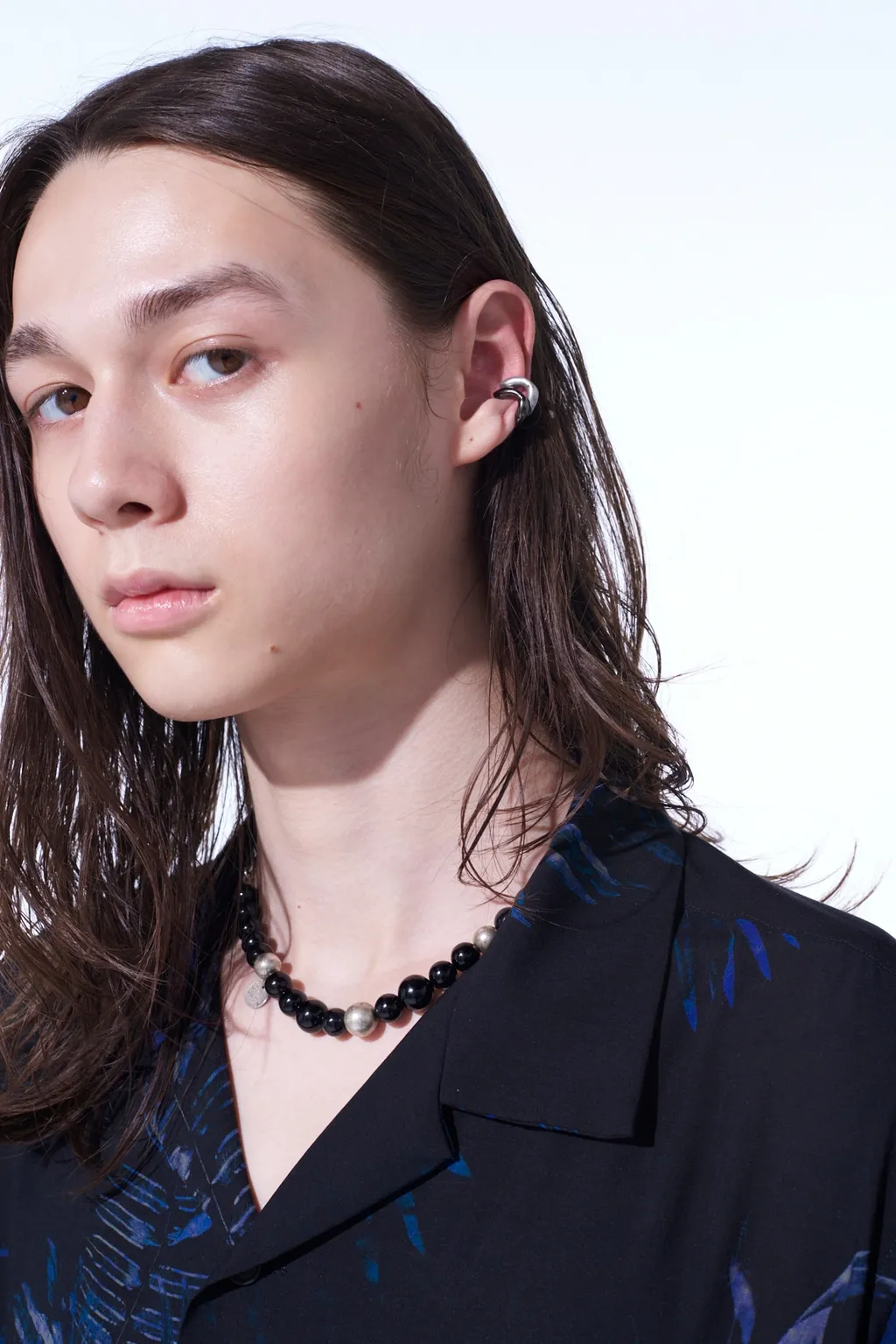 Brass Curved Chain Ear Cuff