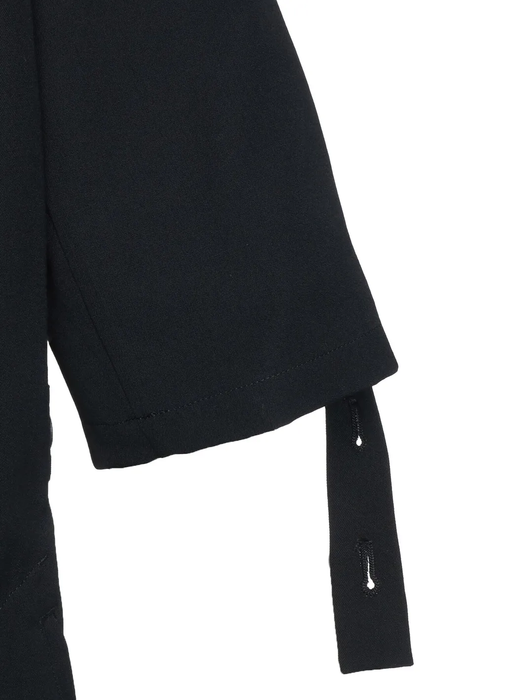 Washer Finished Wool Gabardine Long Jacket With Taped Sleeves
