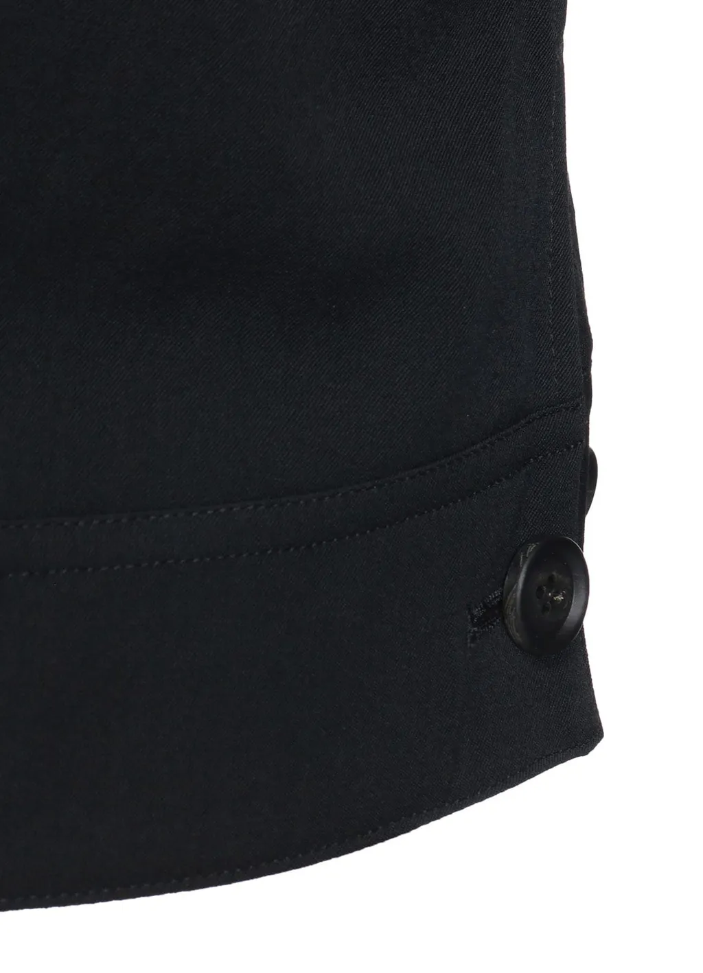 Washer Finished Wool Gabardine Open Collar Short Blouson
