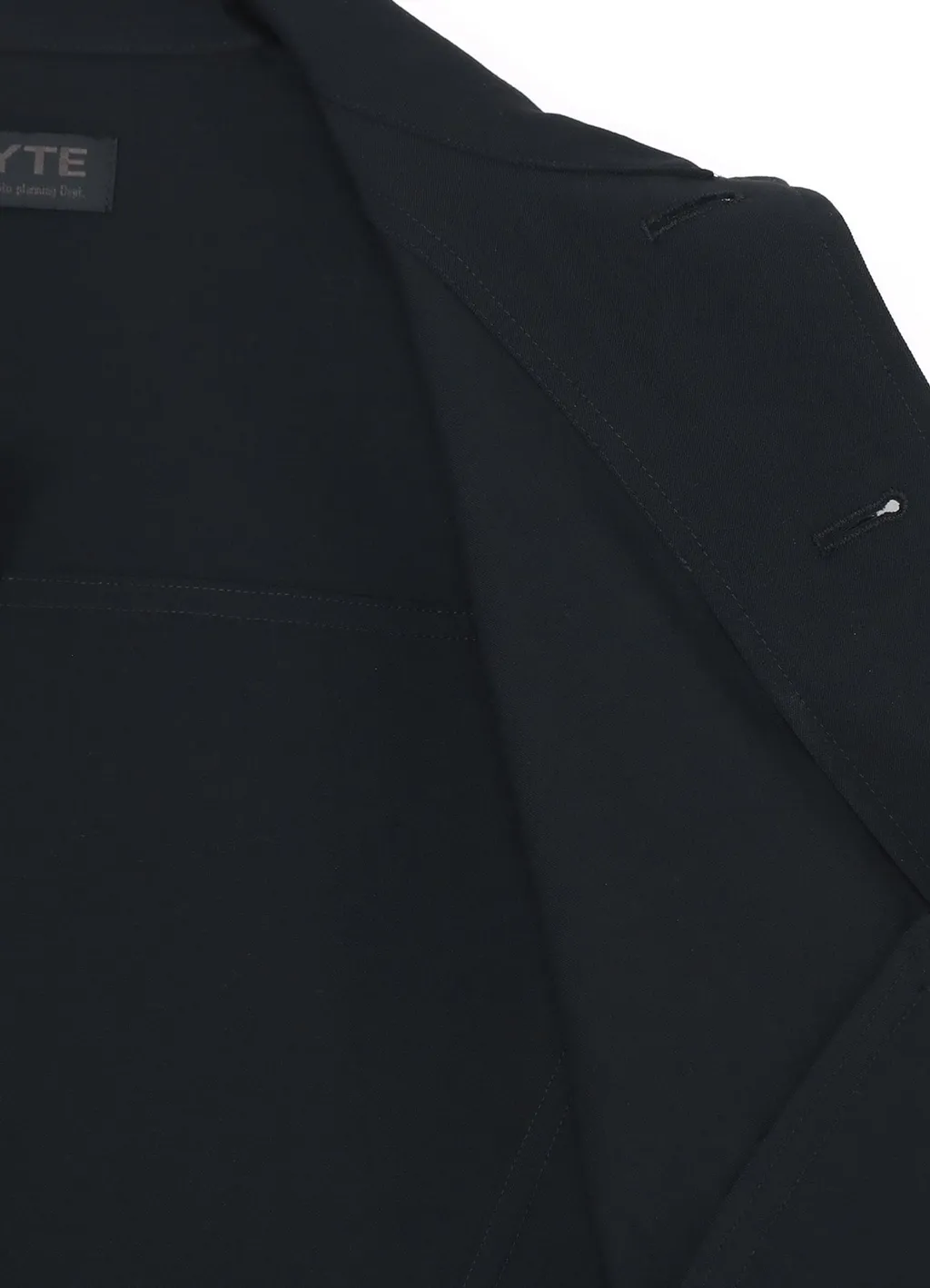 Washer Finished Wool Gabardine Open Collar Short Blouson