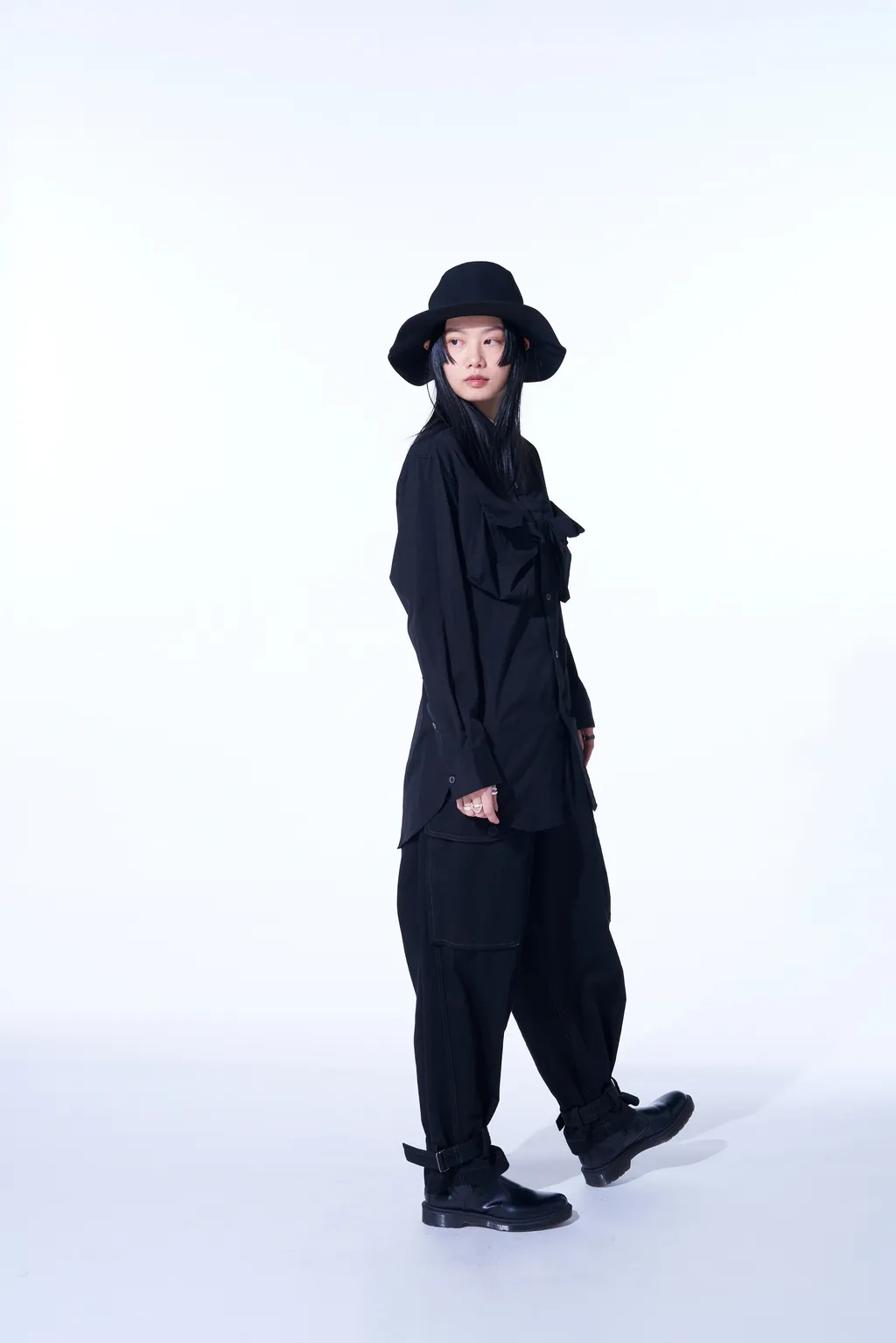 Cotton Broad Cloth Deconstructed Chest Pockets Shirt