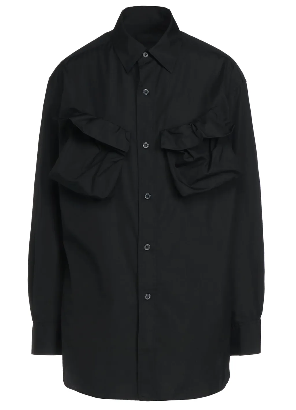 Cotton Broad Cloth Deconstructed Chest Pockets Shirt