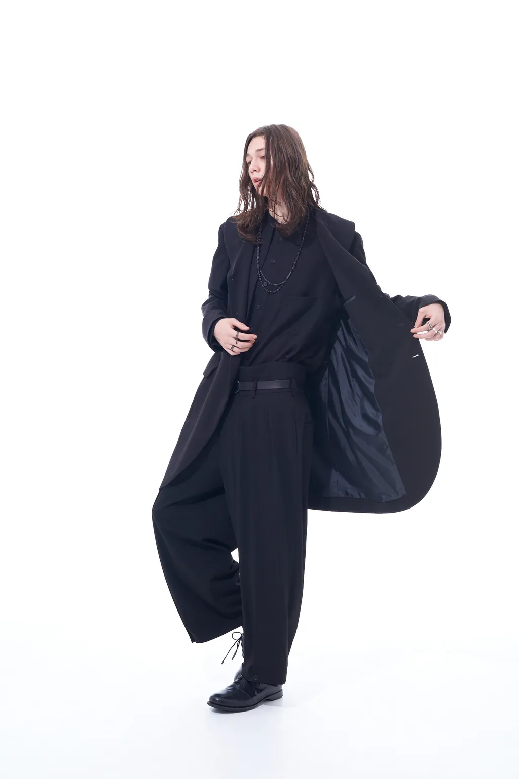 Pe/Rayon Gabardine Stretch Shawl Collar Jacket
