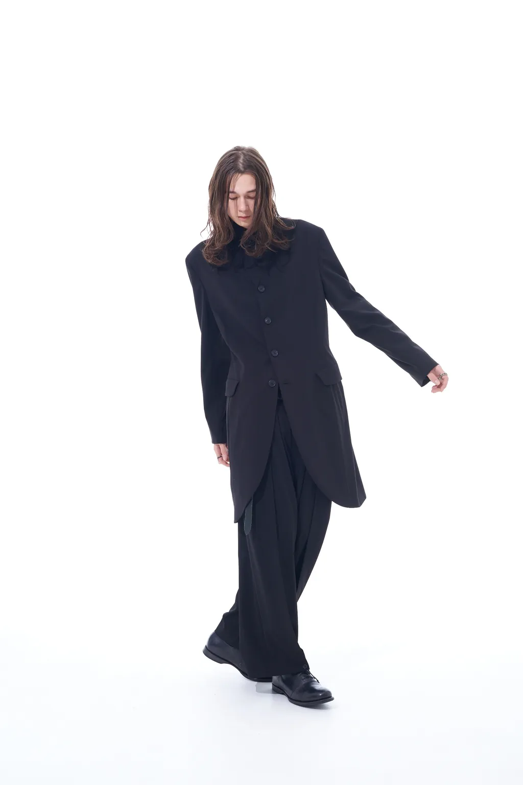 Pe/Rayon Gabardine Stretch Shawl Collar Jacket