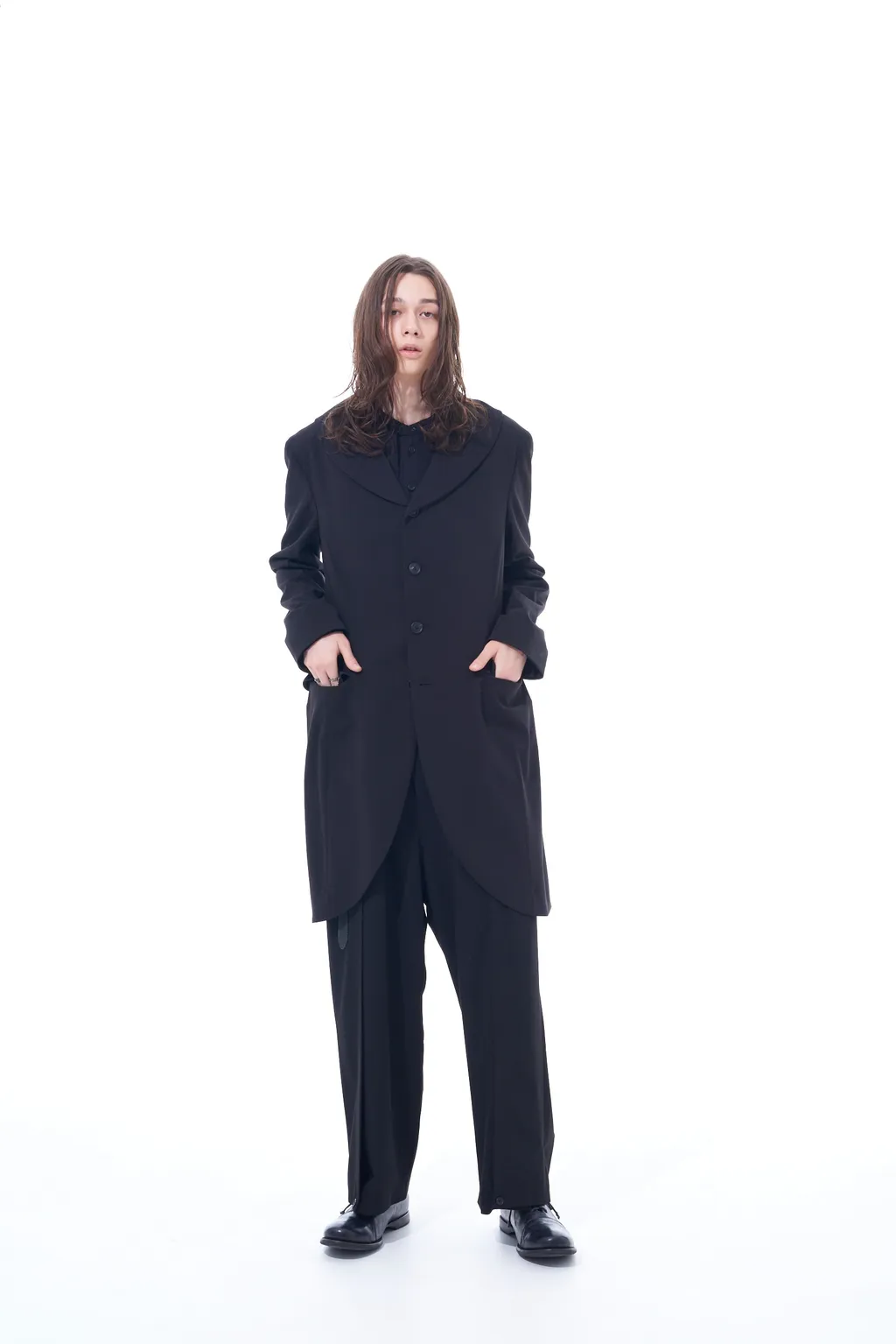 Pe/Rayon Gabardine Stretch Shawl Collar Jacket
