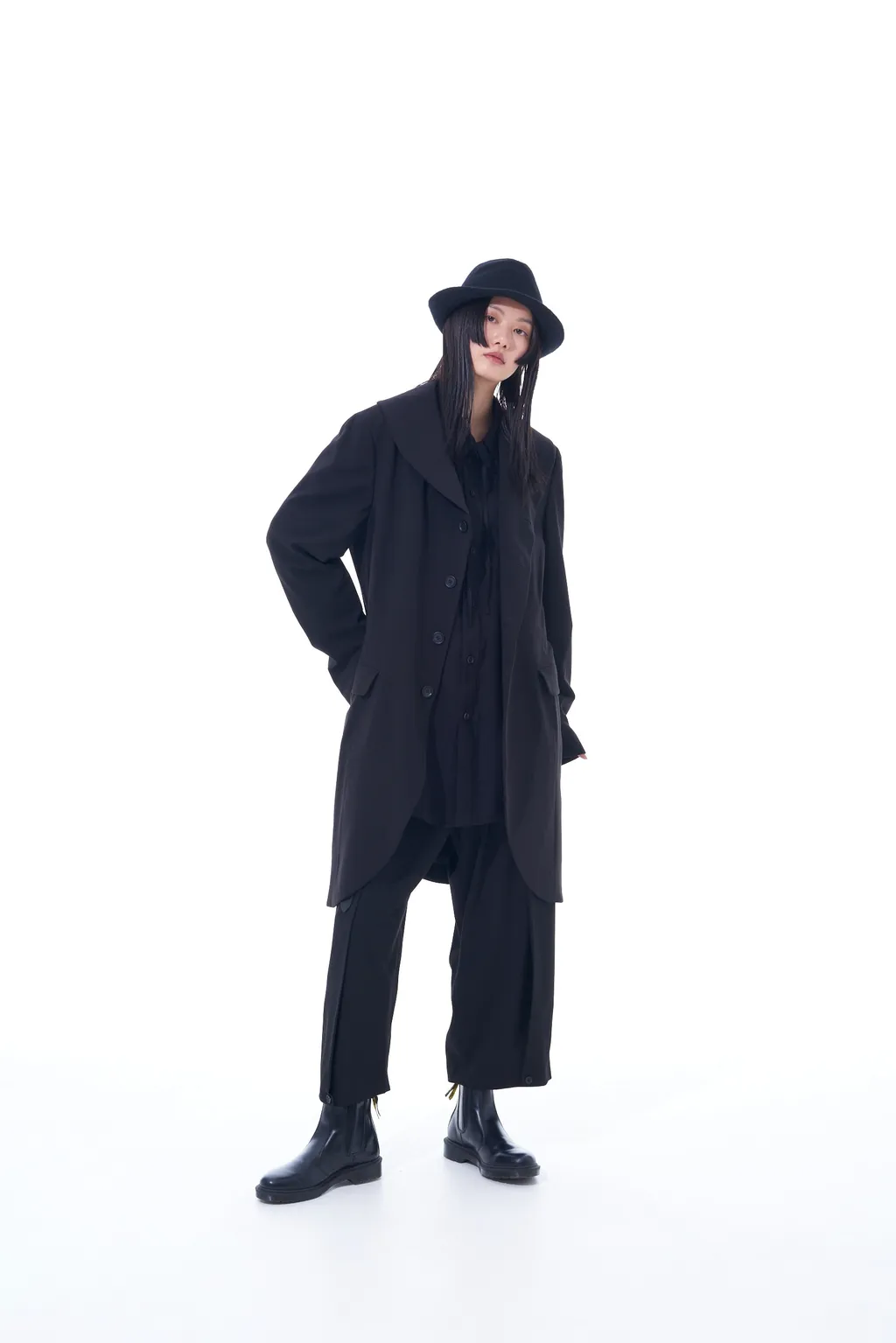 Pe/Rayon Gabardine Stretch Shawl Collar Jacket