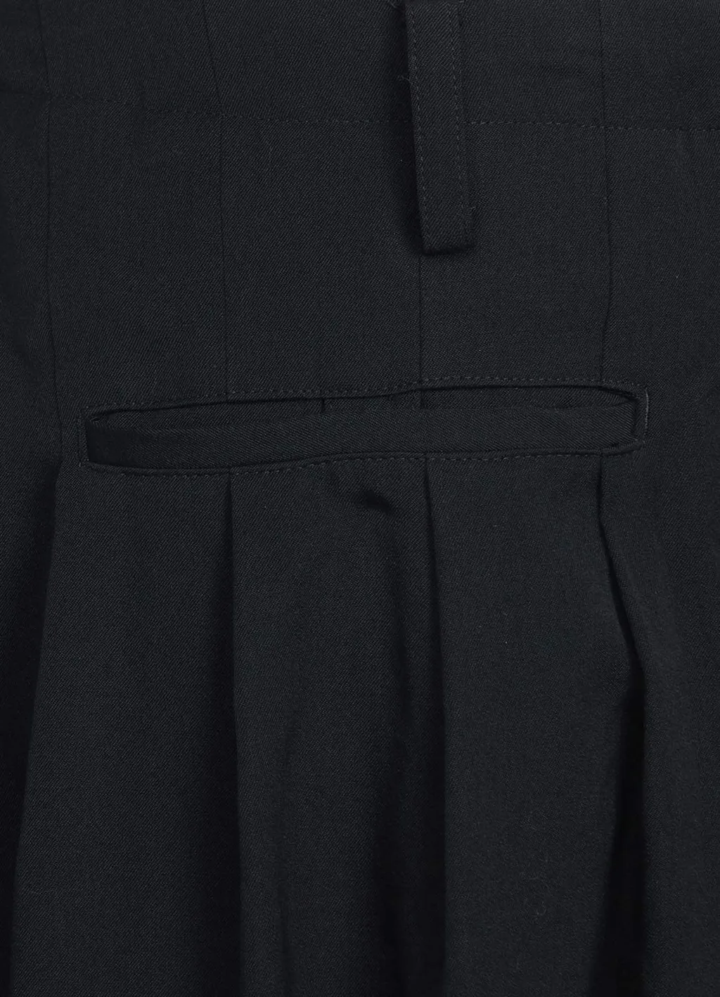 Washer Finished Wool Gabardine Balloon Pants With Zipper Pockets