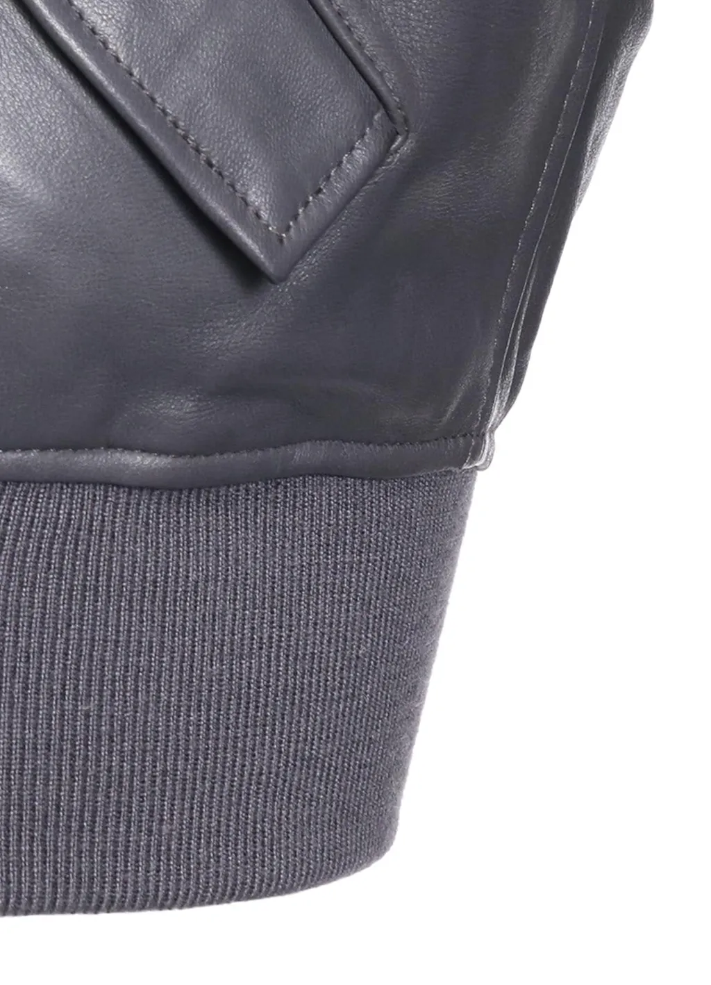 Semi-Vegetable Tanned Sheep Leather Cropped Bomber Jacket