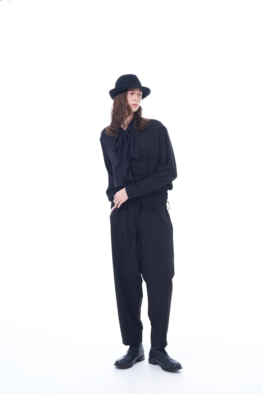 Pe/Rayon Gabardine Stretch Shirring And Laces Waist Pants