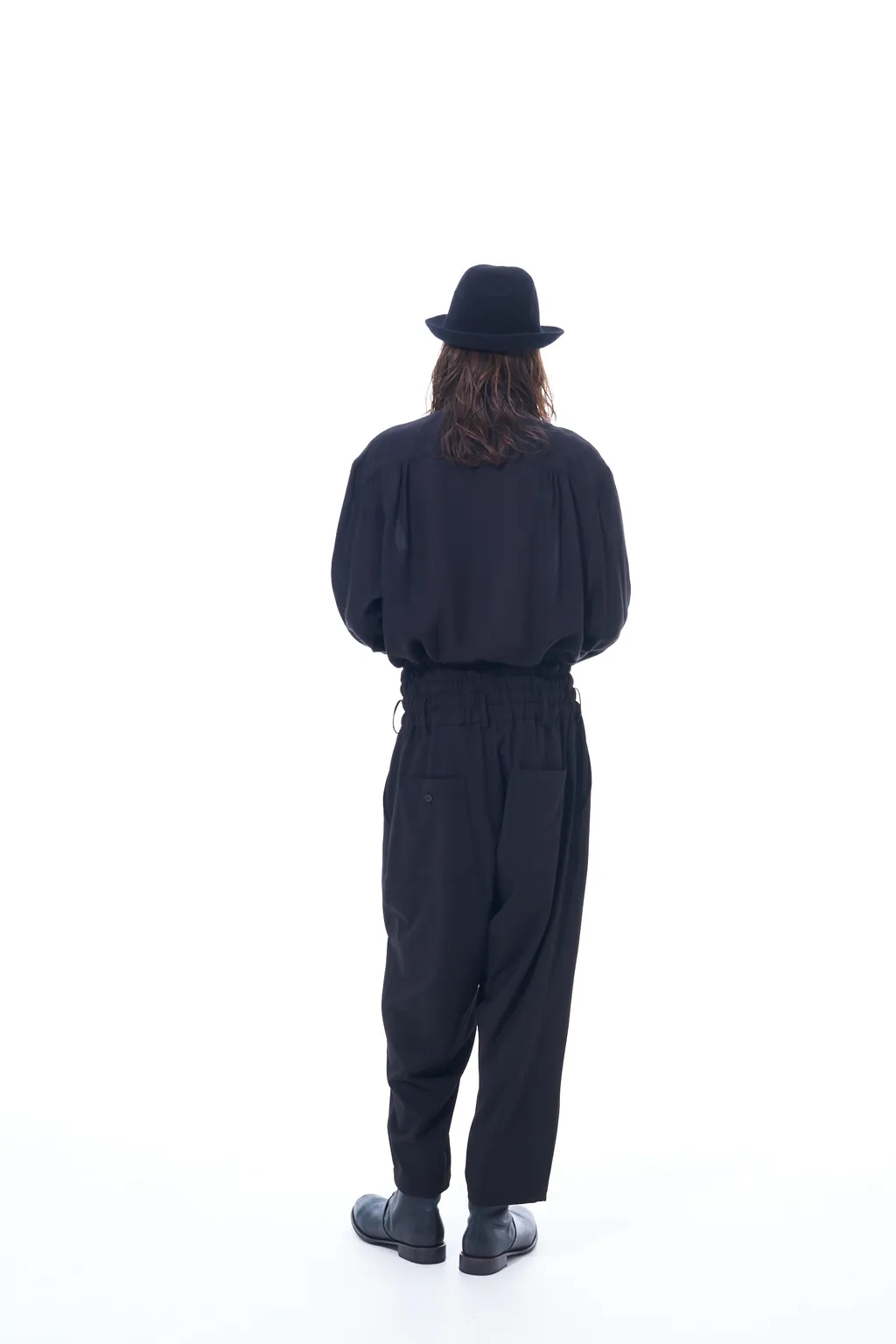 Pe/Rayon Gabardine Stretch Shirring And Laces Waist Pants