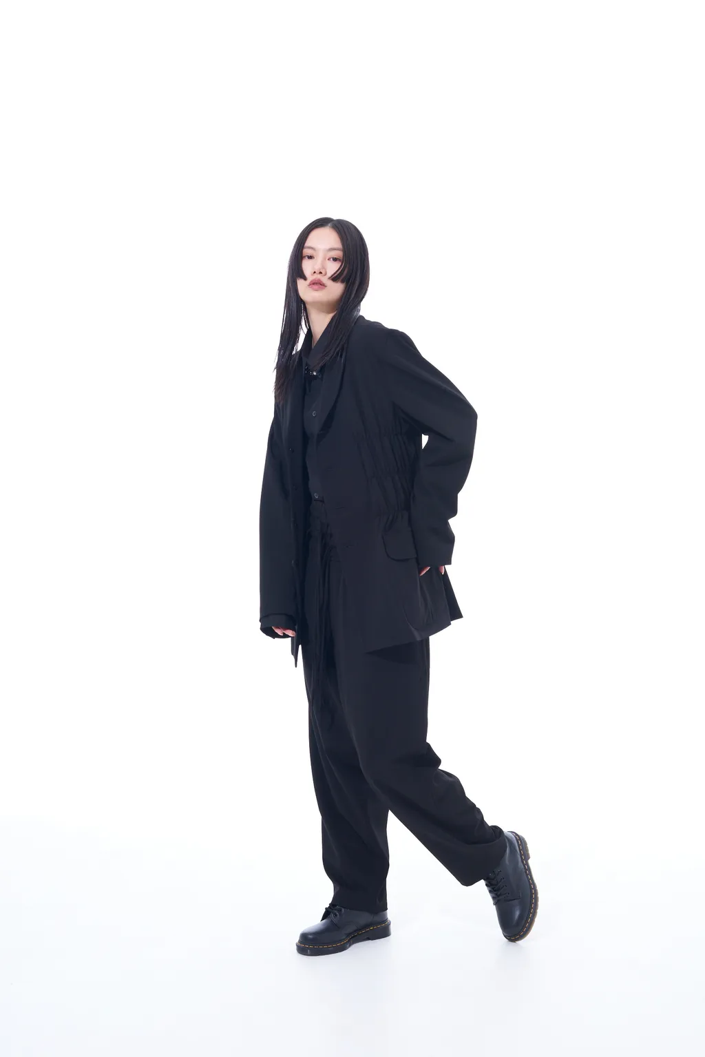 Pe/Rayon Gabardine Stretch Shirring And Laces Waist Pants