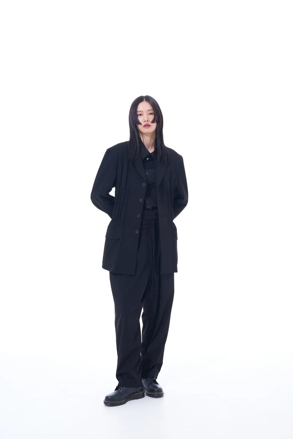 Pe/Rayon Gabardine Stretch Shirring And Laces Waist Pants