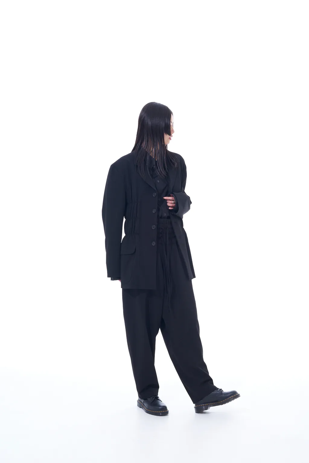 Pe/Rayon Gabardine Stretch Shirring And Laces Waist Pants