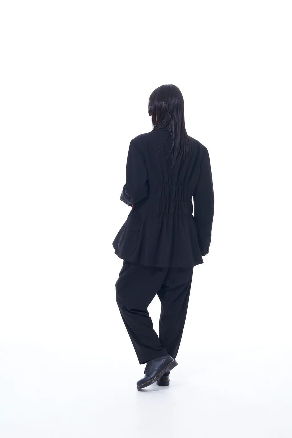 Pe/Rayon Gabardine Stretch Shirring And Laces Waist Pants