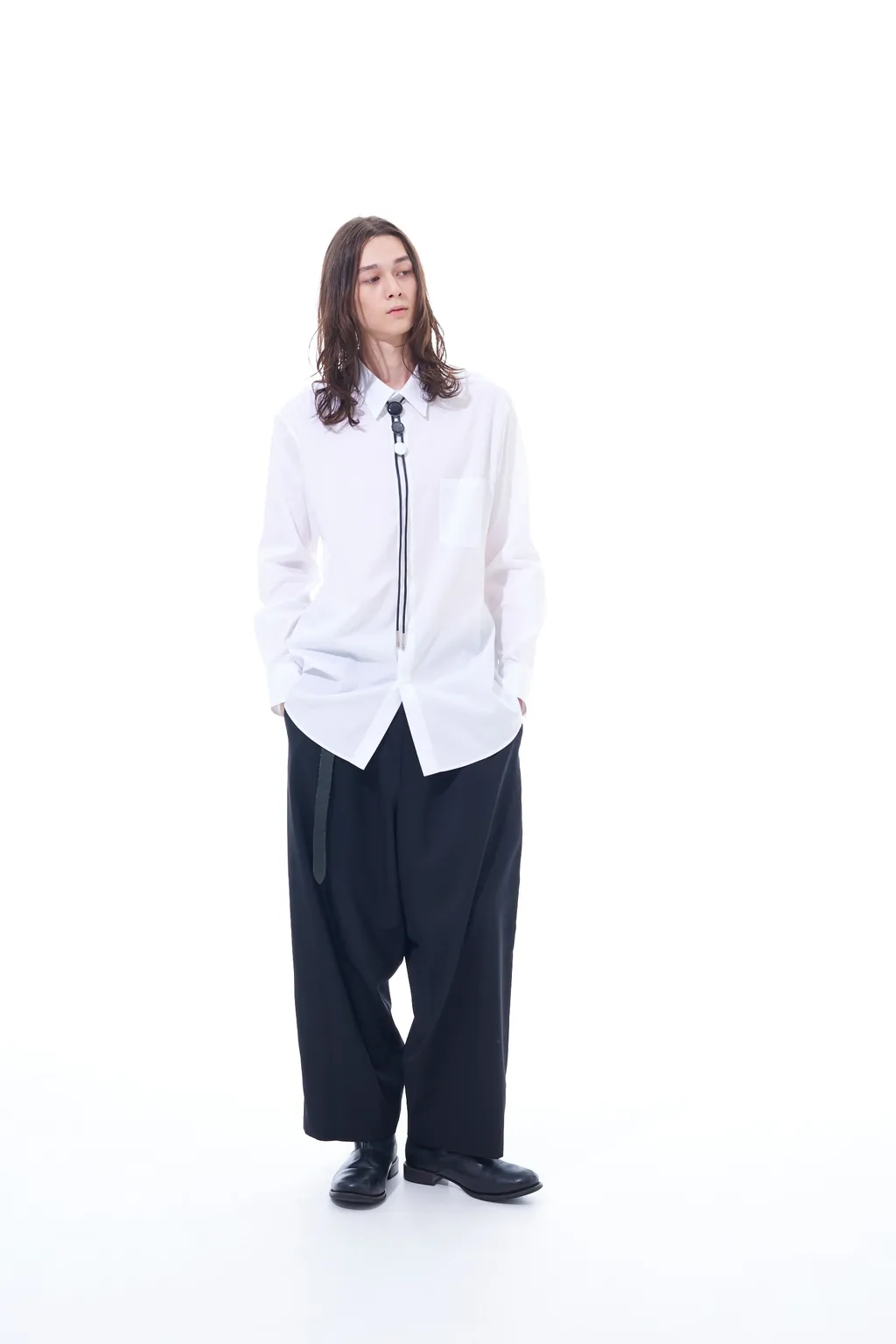 T/W Gabardine Suspender Pants With Triangle Gusset