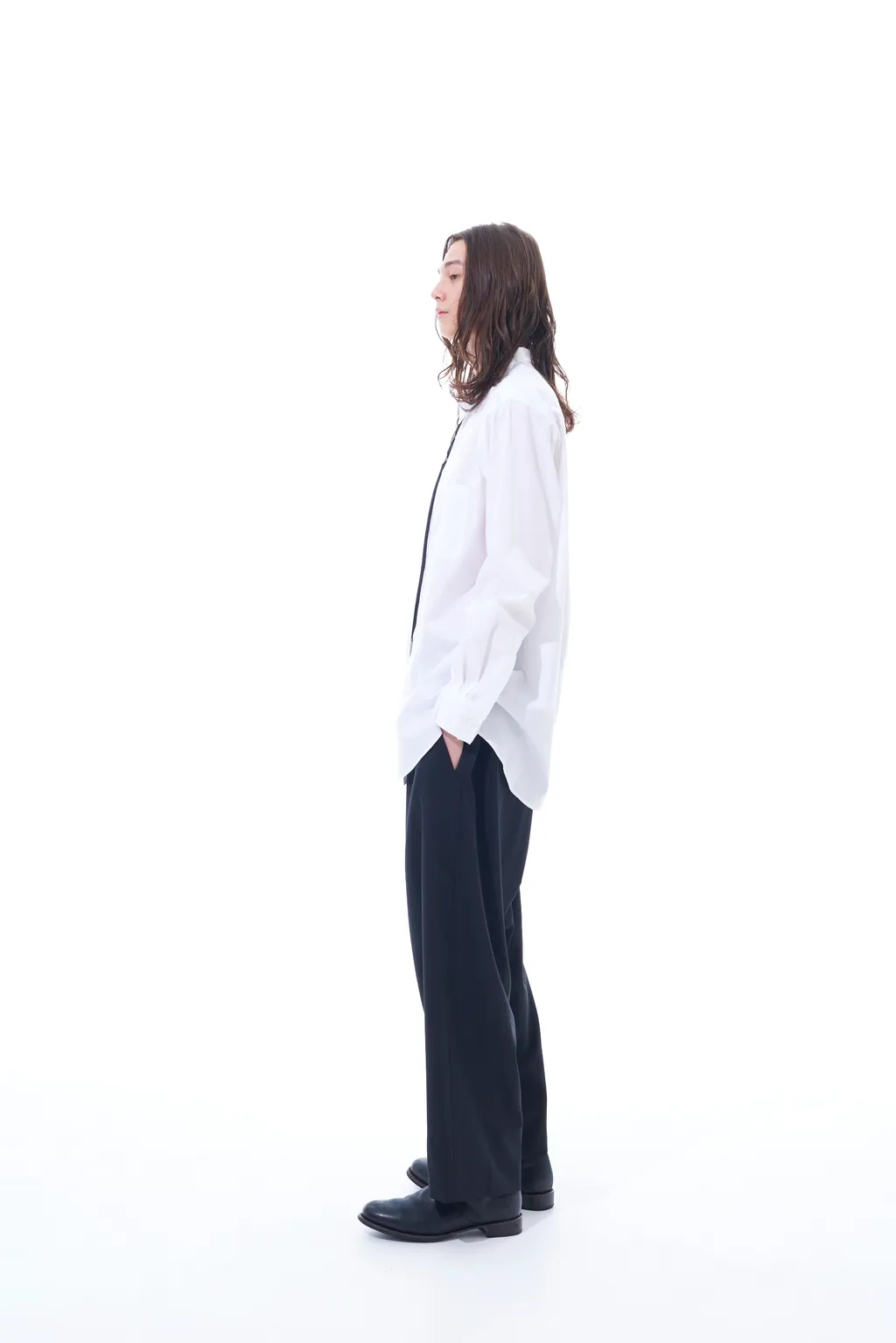 T/W Gabardine Suspender Pants With Triangle Gusset