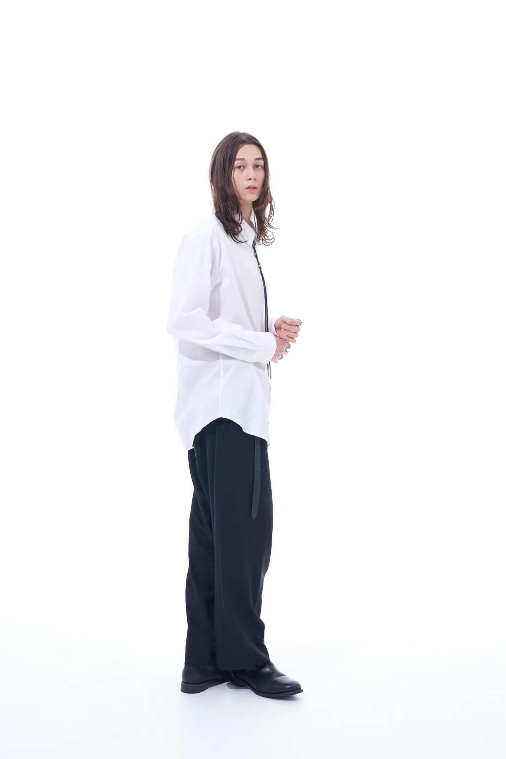 T/W Gabardine Suspender Pants With Triangle Gusset