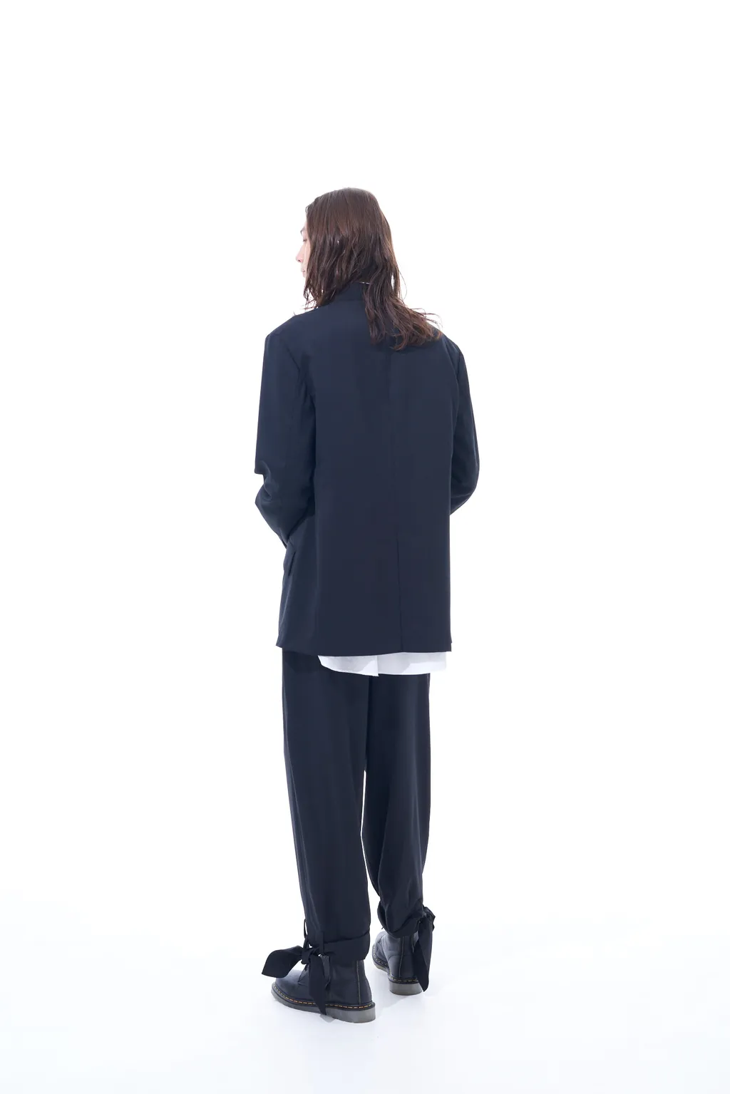 T/W Gabardine Collarless Jacket