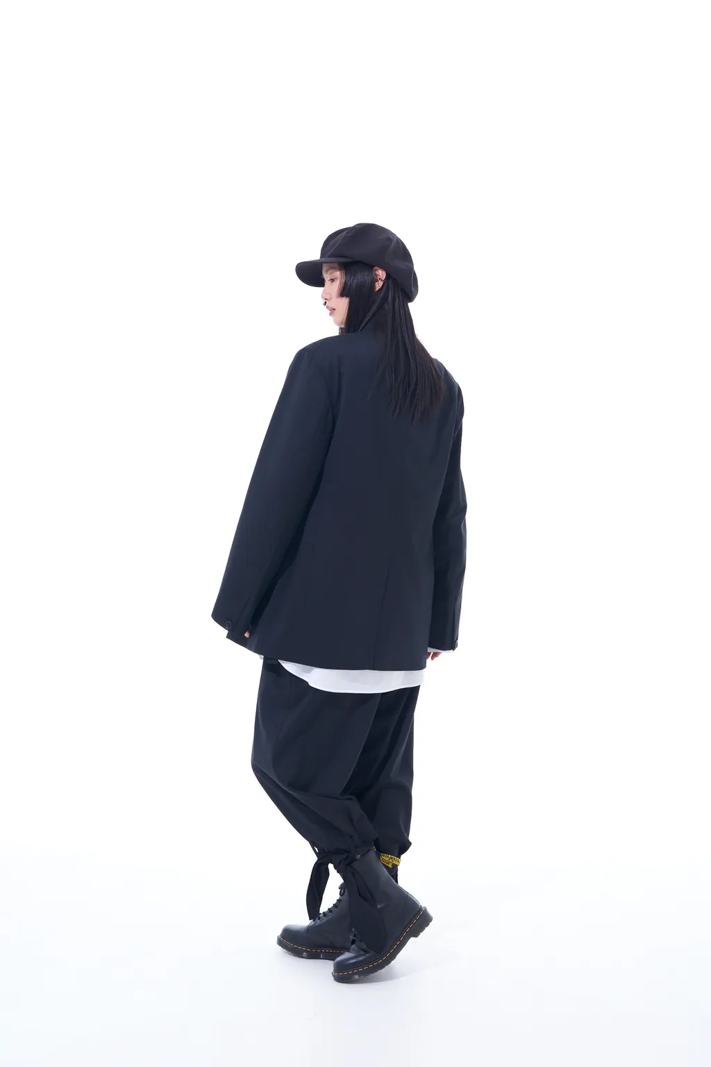 T/W Gabardine Collarless Jacket