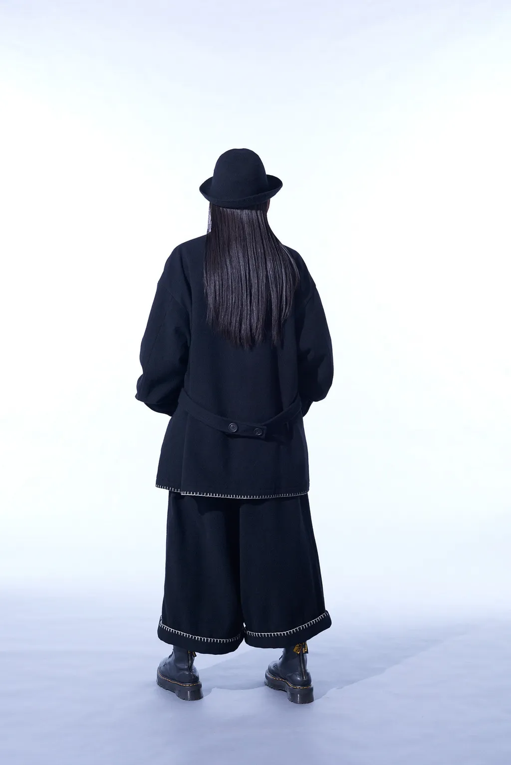 W/Top Mossa Belted Sarouel Pants With Blanket Stitch Design