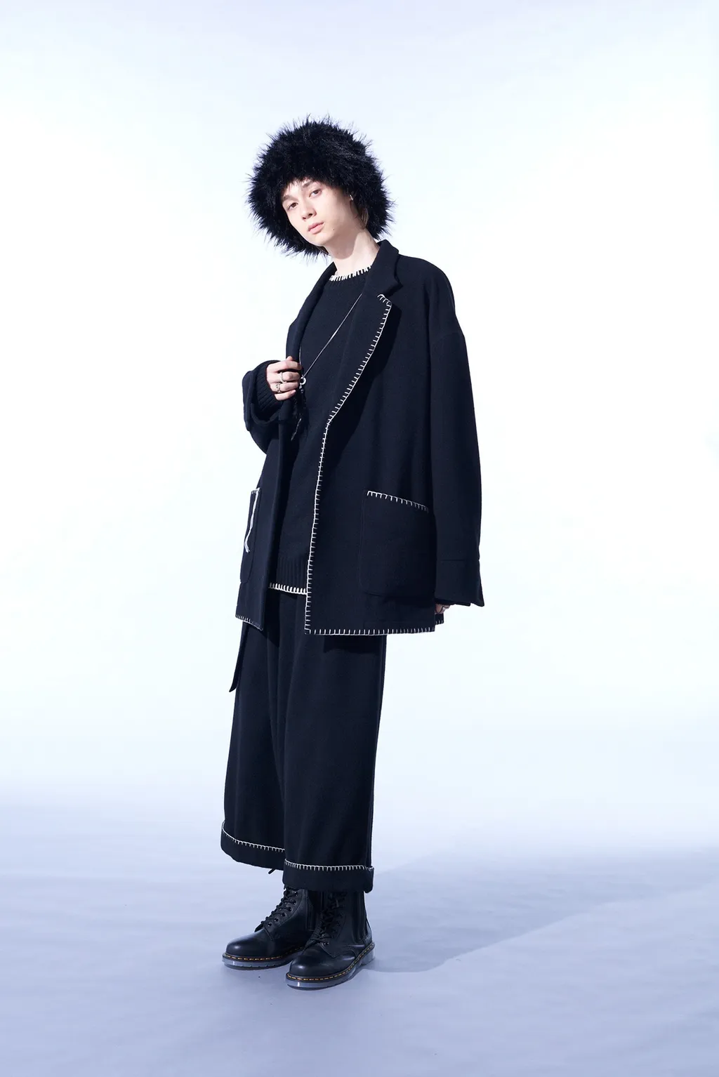 W/Top Mossa Belted Sarouel Pants With Blanket Stitch Design