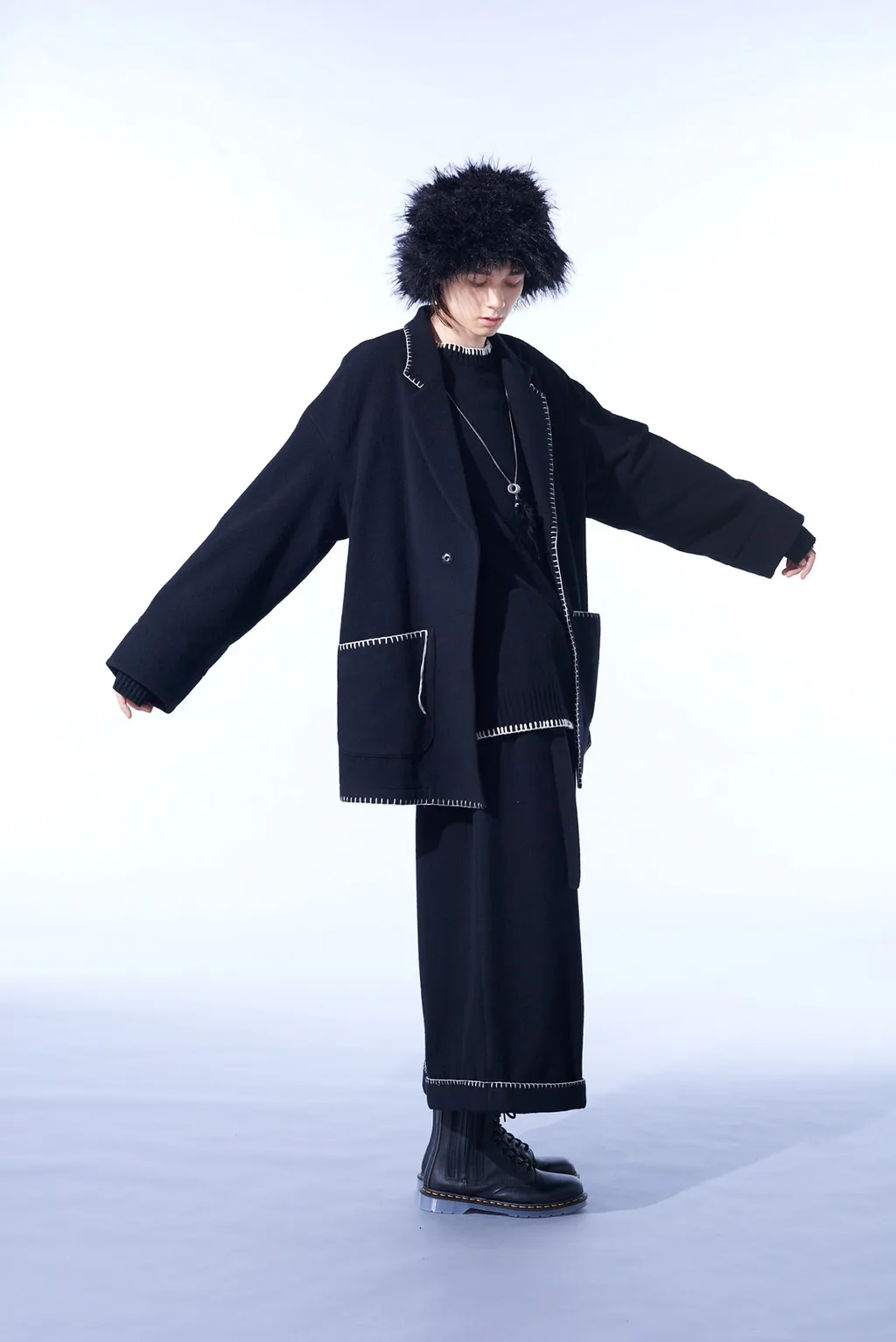 W/Top Mossa Belted Sarouel Pants With Blanket Stitch Design